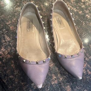 Valentino Women's Lilac Studded Flats
